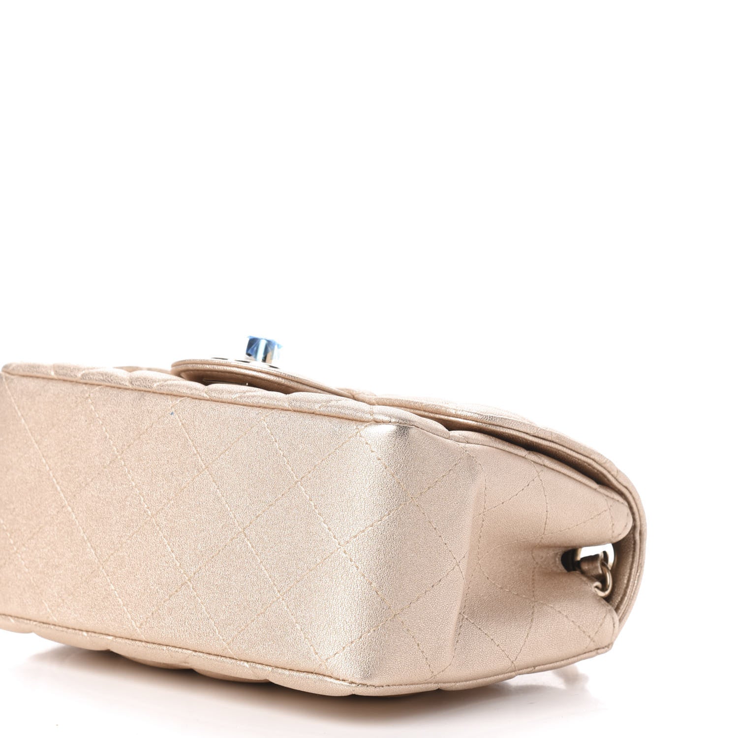 Chanel Metallic Lambskin Quilted Mini Square Flap Gold 9 of 10