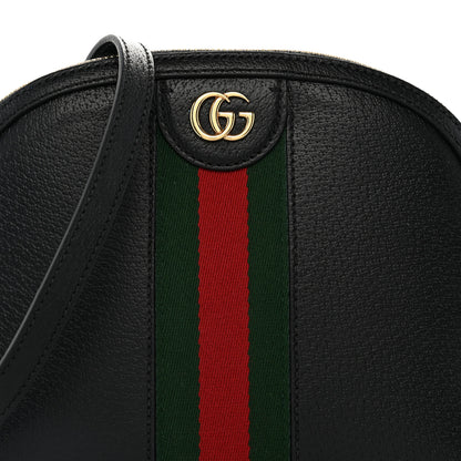 Gucci Calfskin GG Web Small Ophidia Dome Shoulder Bag Black 8 of 12