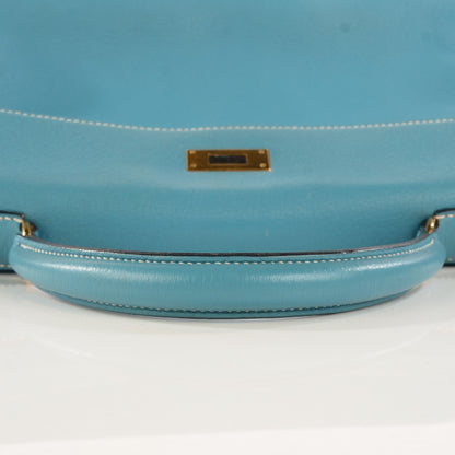 Hermes Taurillon Clemence Kelly Retourne 32 Blue Jean 14 of 20