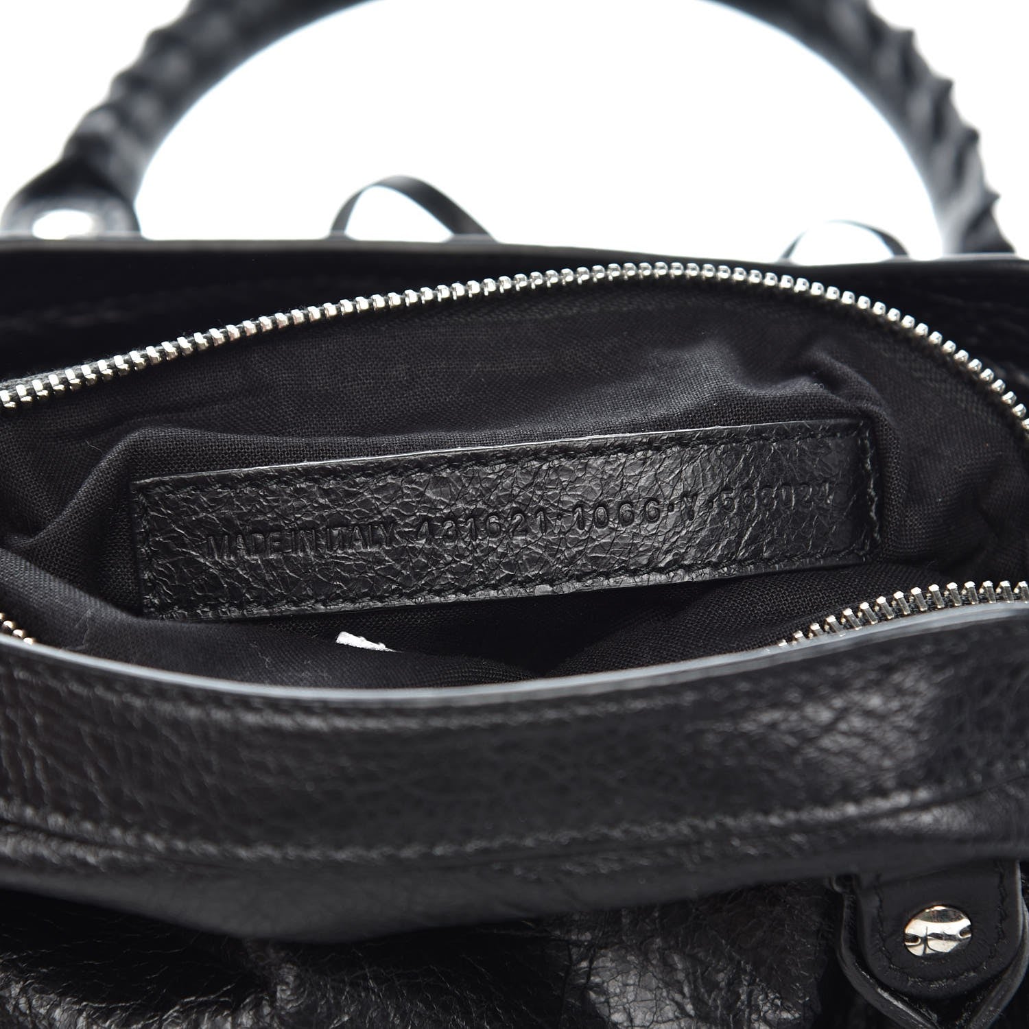 Balenciaga Agneau Classic Silver Hardware S City Logo Strap Black Rose Shocking 7 of 7
