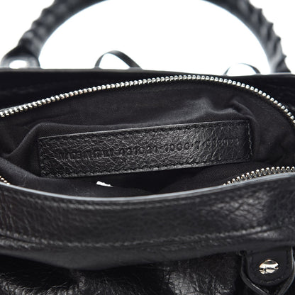 Balenciaga Agneau Classic Silver Hardware S City Logo Strap Black Rose Shocking 7 of 7
