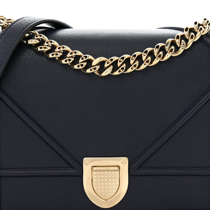 Christian Dior Grained Calfskin Medium Diorama Flap Bag Indigo 8 of 15