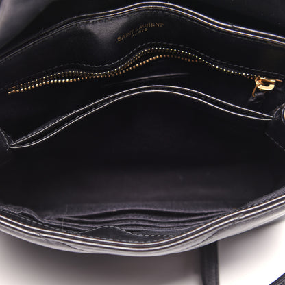 Saint Laurent Calfskin Y Quilted Monogram Toy Loulou Crossbody Bag Black 5 of 12