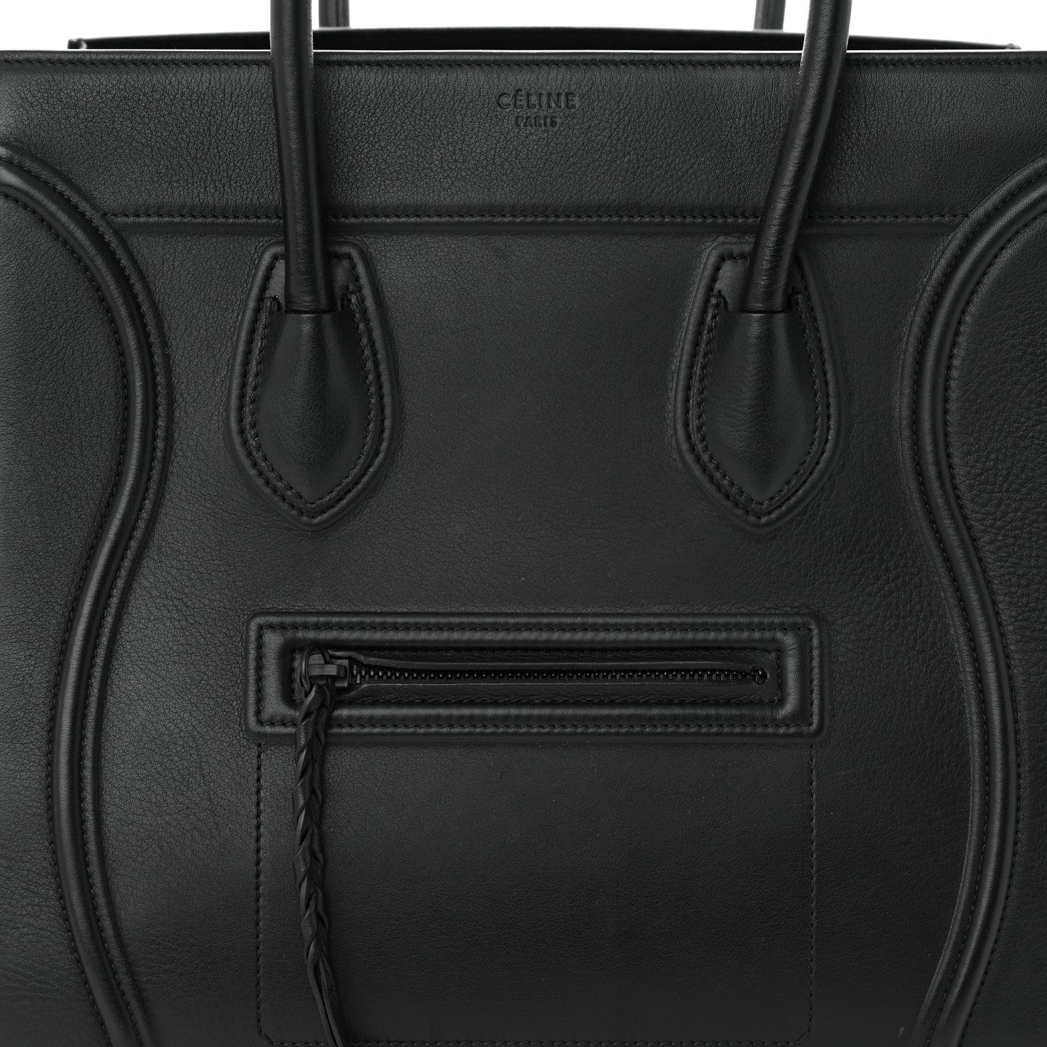 Celine Smooth Calfskin Medium Phantom Luggage Black 9 of 11