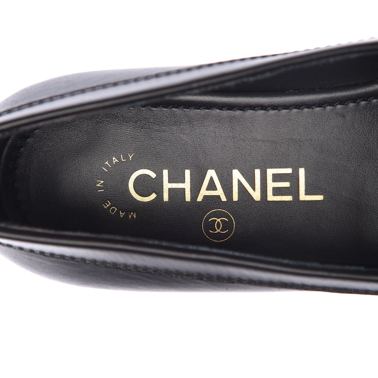 Chanel Calfskin CC Chain Mocassin Loafers 36 Black 7 of 9