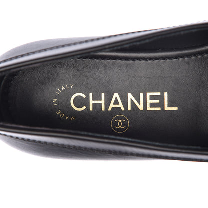 Chanel Calfskin CC Chain Mocassin Loafers 36 Black 7 of 9