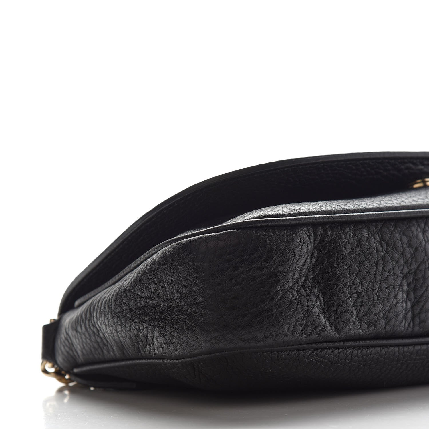 Gucci Pebbled Calfskin Medium Soho Flap Crossbody Black 8 of 9