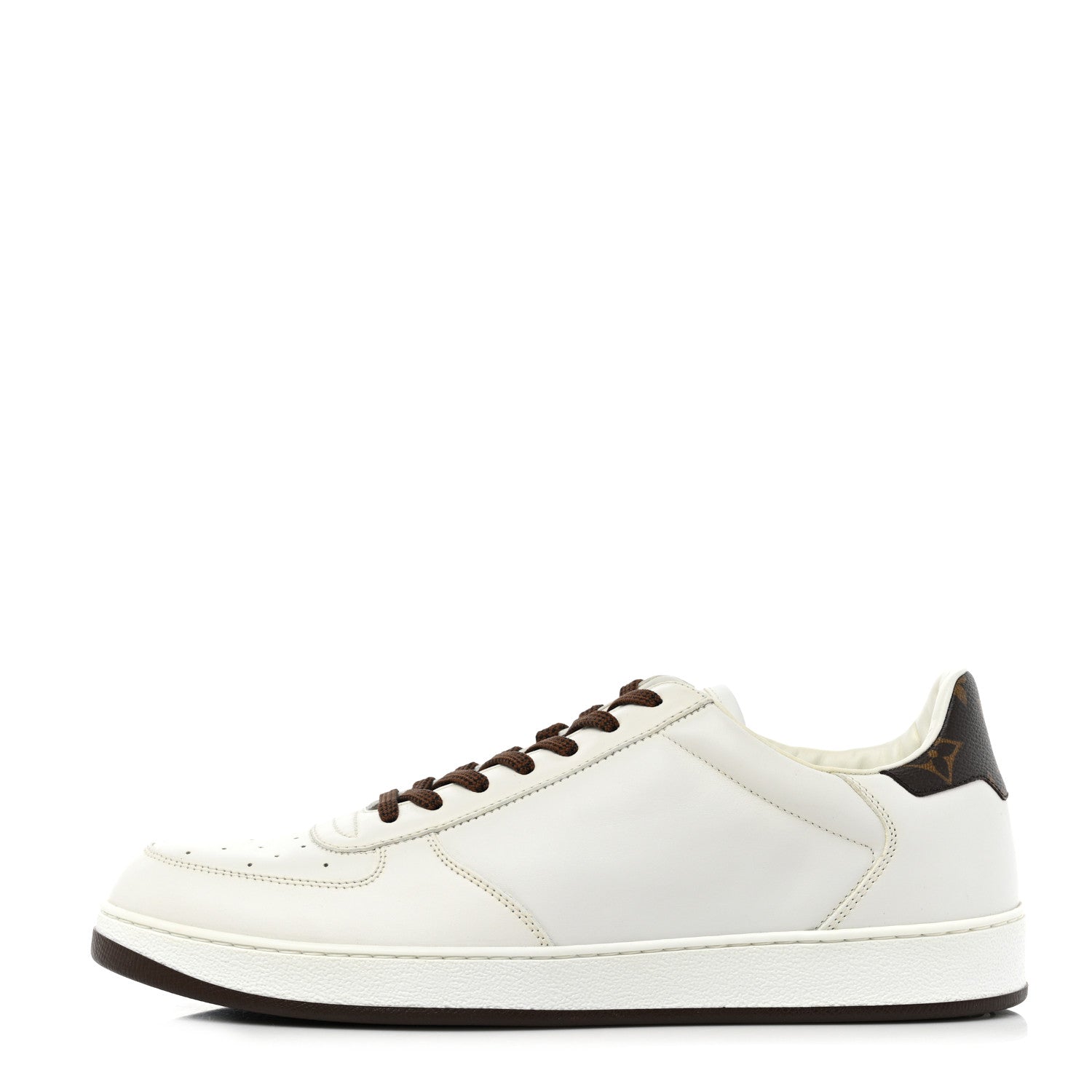 Louis Vuitton Calfskin Monogram Mens Rivoli Sneakers 8 White 1 of 10