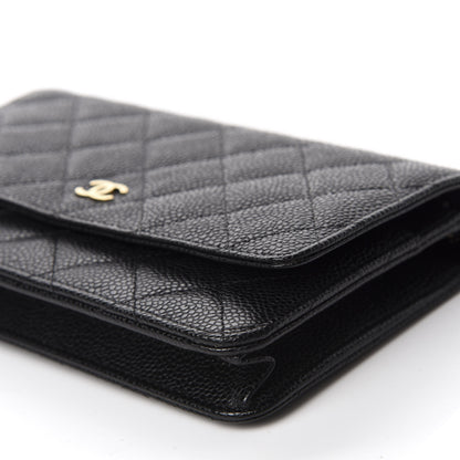 Chanel Caviar Quilted Wallet On Chain WOC Black 7 of 12