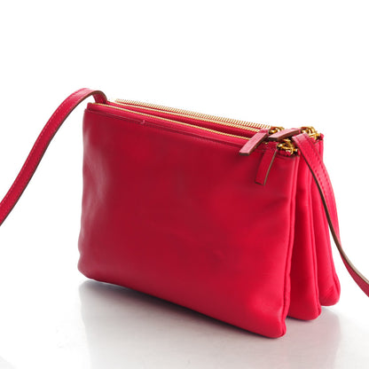 Celine Lambskin Small Trio Crossbody Bag Fuchsia 6 of 9