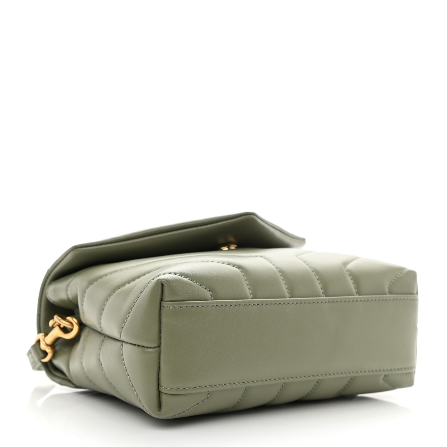 Calfskin Y Quilted Monogram Toy Loulou Crossbody Bag Light Sage