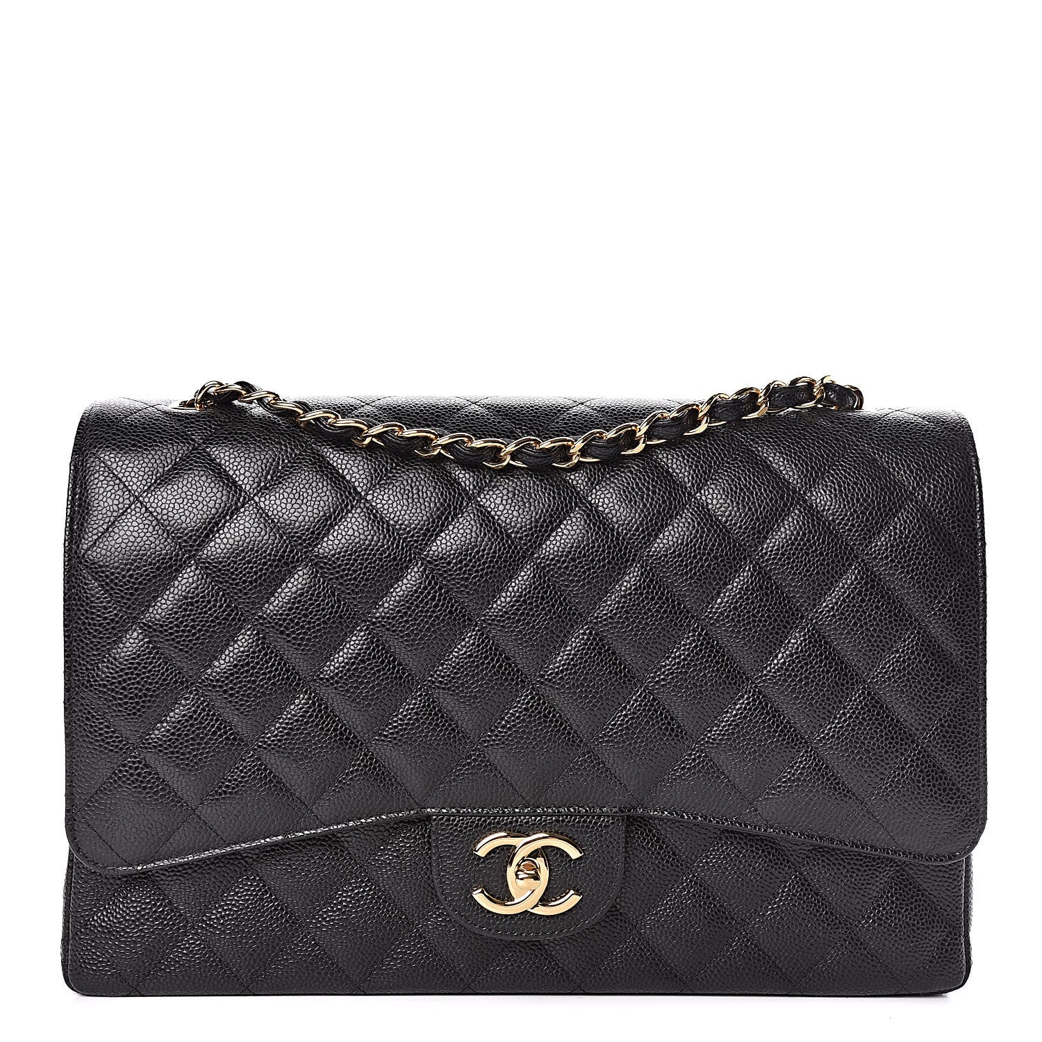 Chanel Caviar Quilted Maxi Double Flap Black 1 of 10