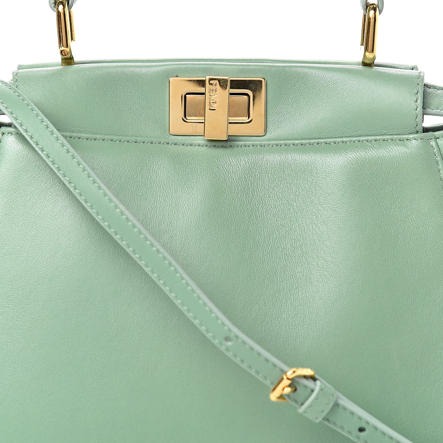 Nappa Mini Peekaboo Iconic Satchel Menta