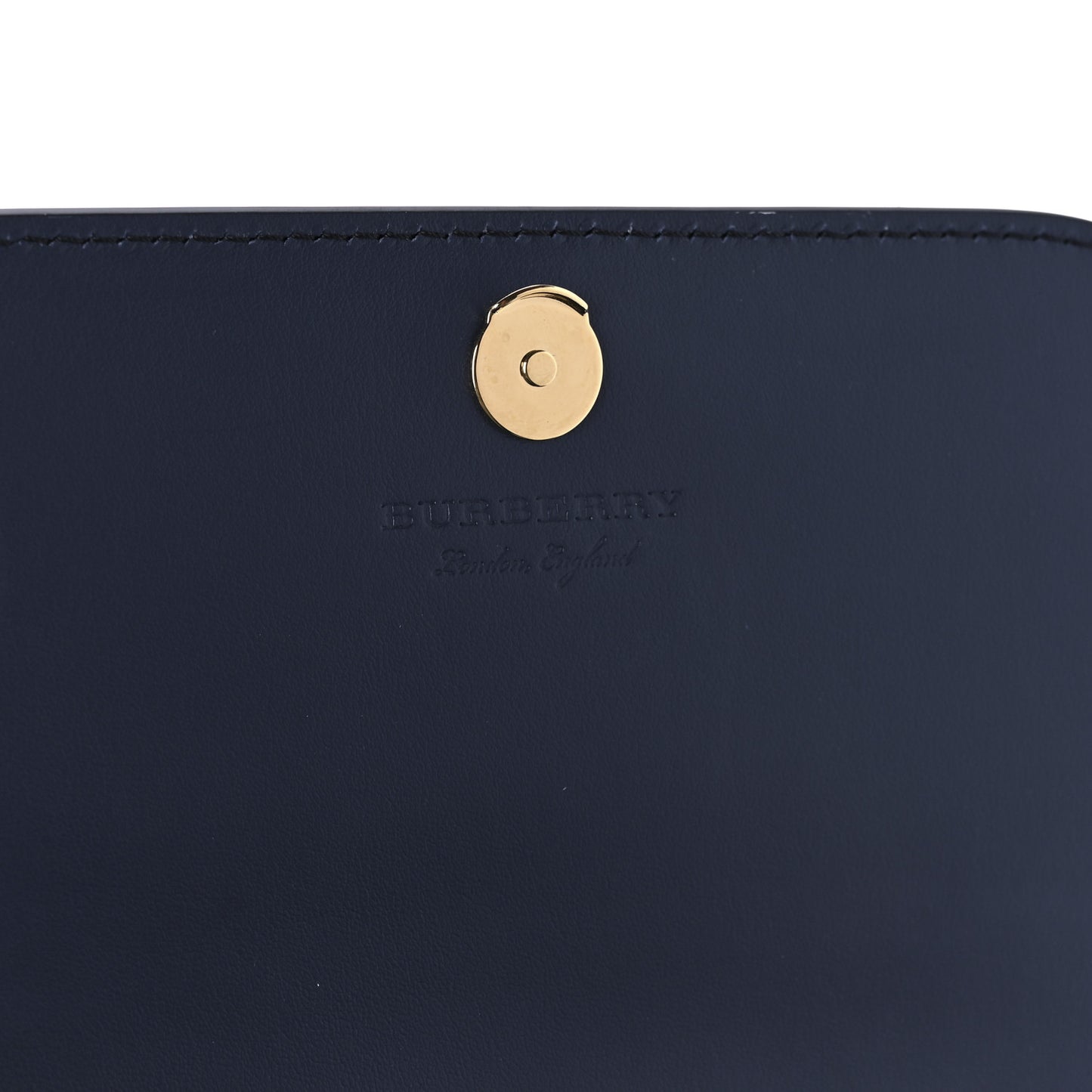 Grained Calfskin House Check Tartan Mix Hampshire Wallet On Chain Navy