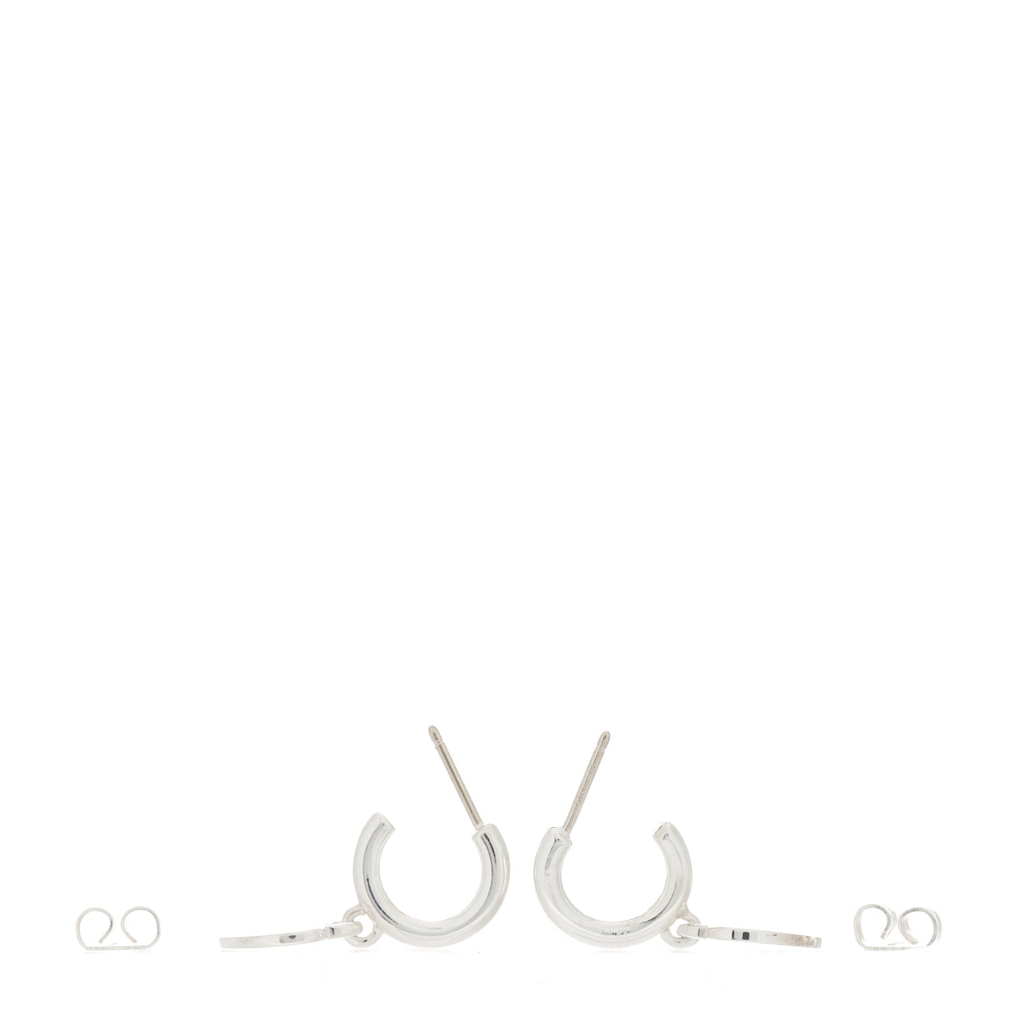 Sterling Silver Diamond Mini Return To Tiffany Heart Hoop Earrings