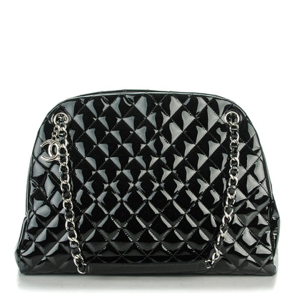 Chanel Patent Quilted Large Just Mademoiselle Bowling Bag Black 1 of 7