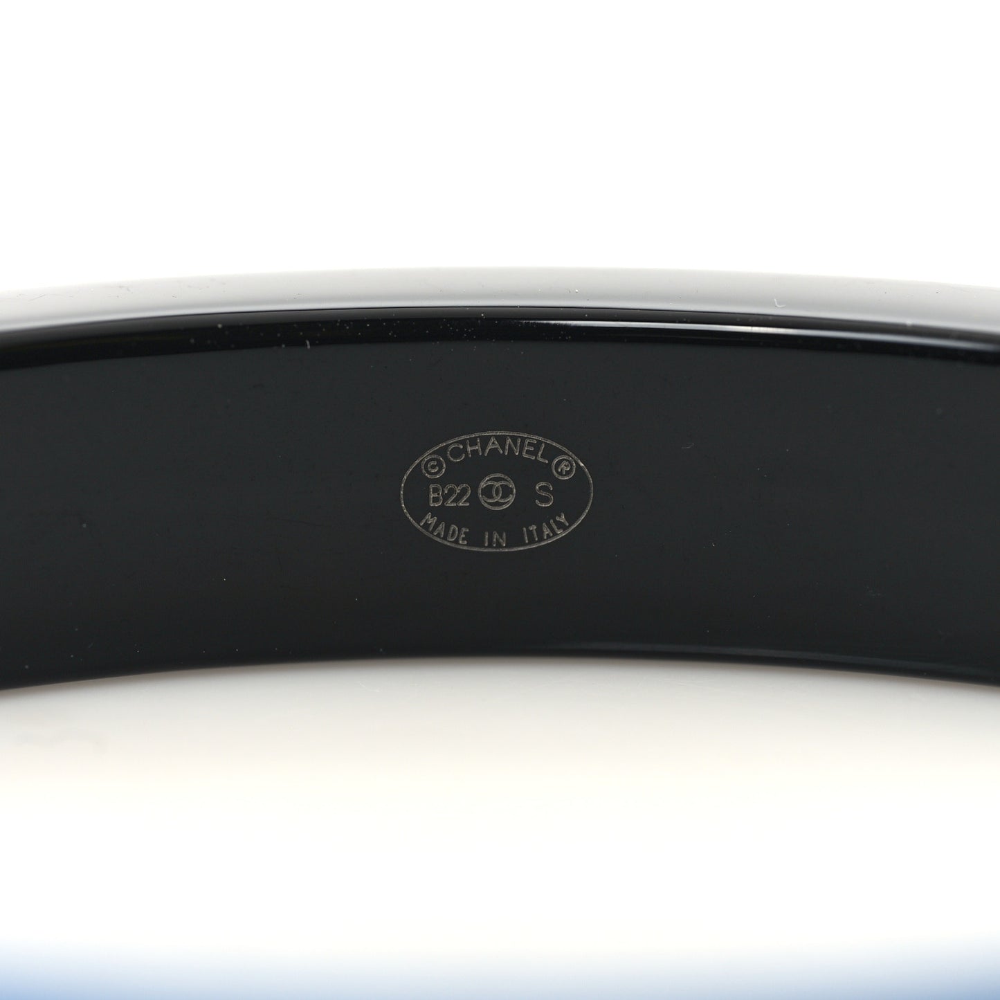 Resin Logo Bangle Bracelet Blue Black