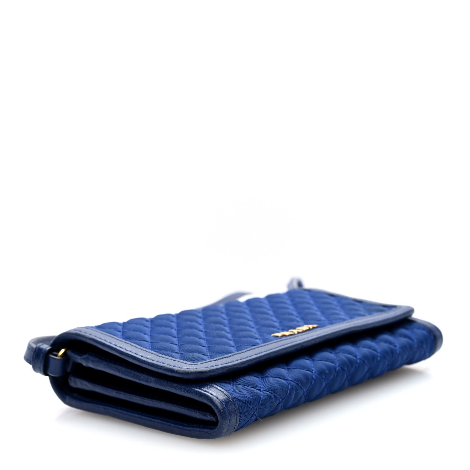Prada Tessuto Quilted Mini Crossbody Wallet Bleuette 4 of 10