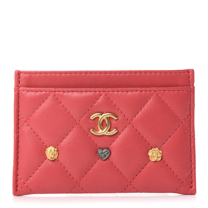 Chanel Lambskin Lucky Charms Card Holder Pink 1 of 9