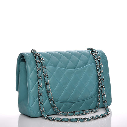Chanel Lambskin Medium Double Flap Turquoise 3 of 14