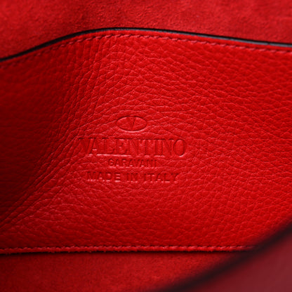 Valentino Garavani Pebbled Calfskin Medium Rockstud Flip Lock Crossbody Bag Rouge Pur 6 of 8