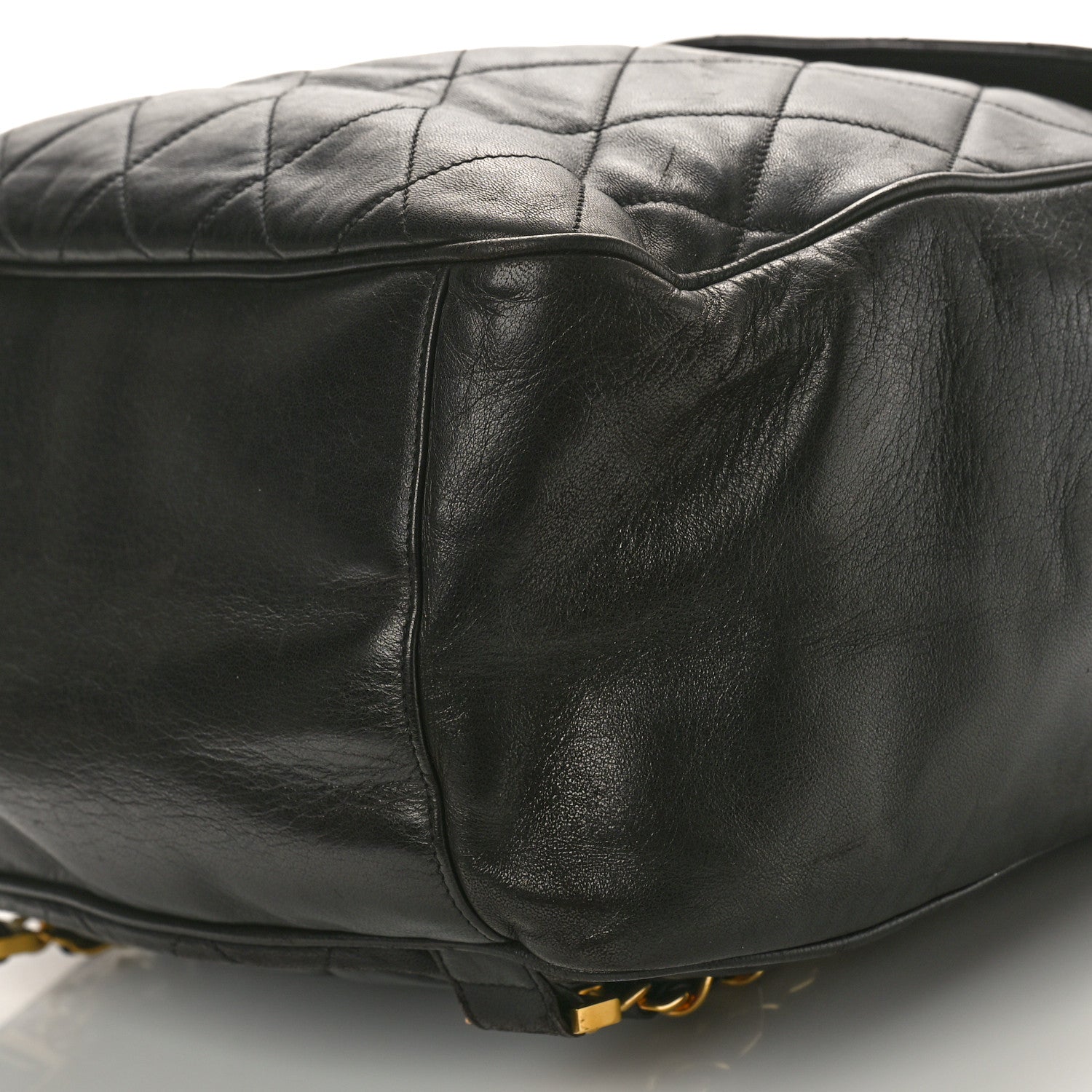 Chanel Lambskin Quilted Tassel Drawstring Backpack Black 10 of 11