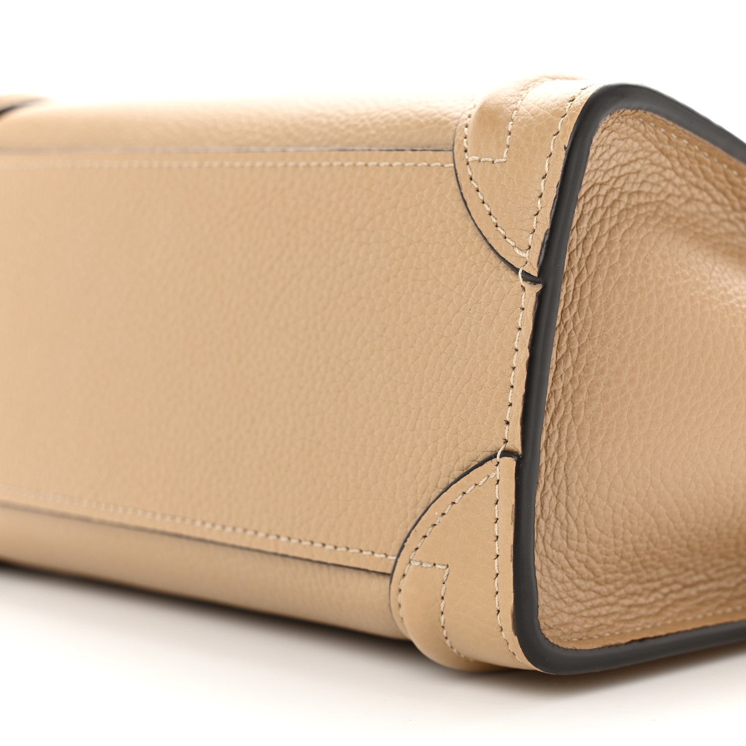 Celine Drummed Calfskin Nano Luggage Dune 10 of 12