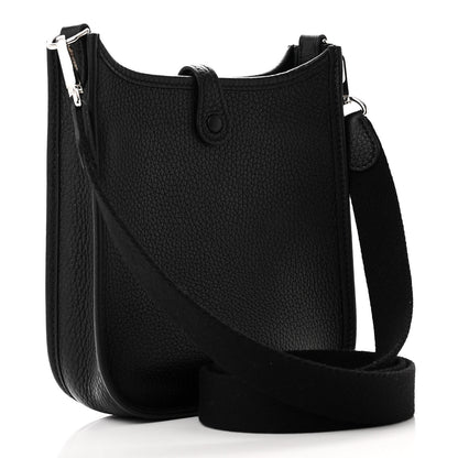 Hermes Taurillon Clemence Evelyne TPM Black 3 of 11