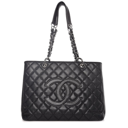 Chanel Caviar Quilted Grand Shopping Tote GST Black 1 of 10