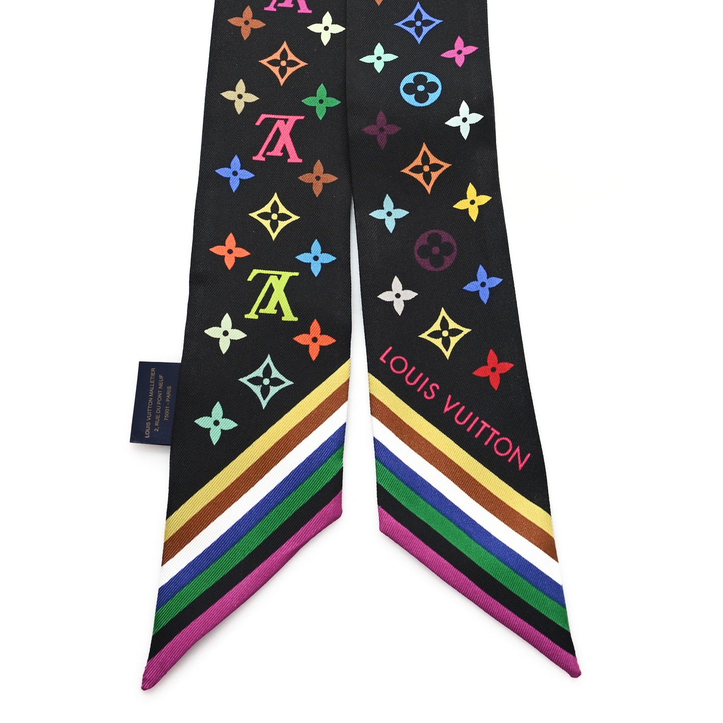 LV X TM Silk Monogram Multicolor BB Bandeau Black