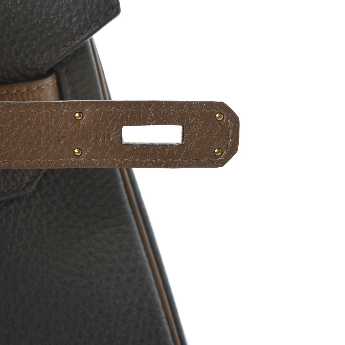 Togo Bi-Color Horseshoe Birkin 30 Vert de Gris Gold