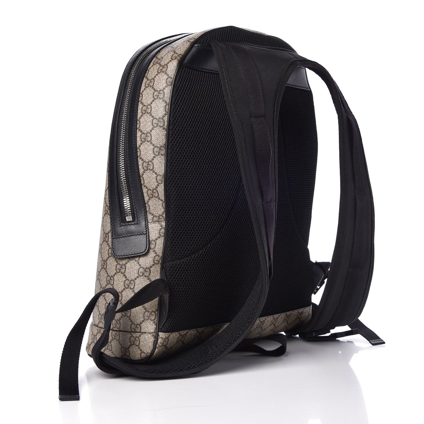 GG Supreme Monogram Web Dome Backpack Black