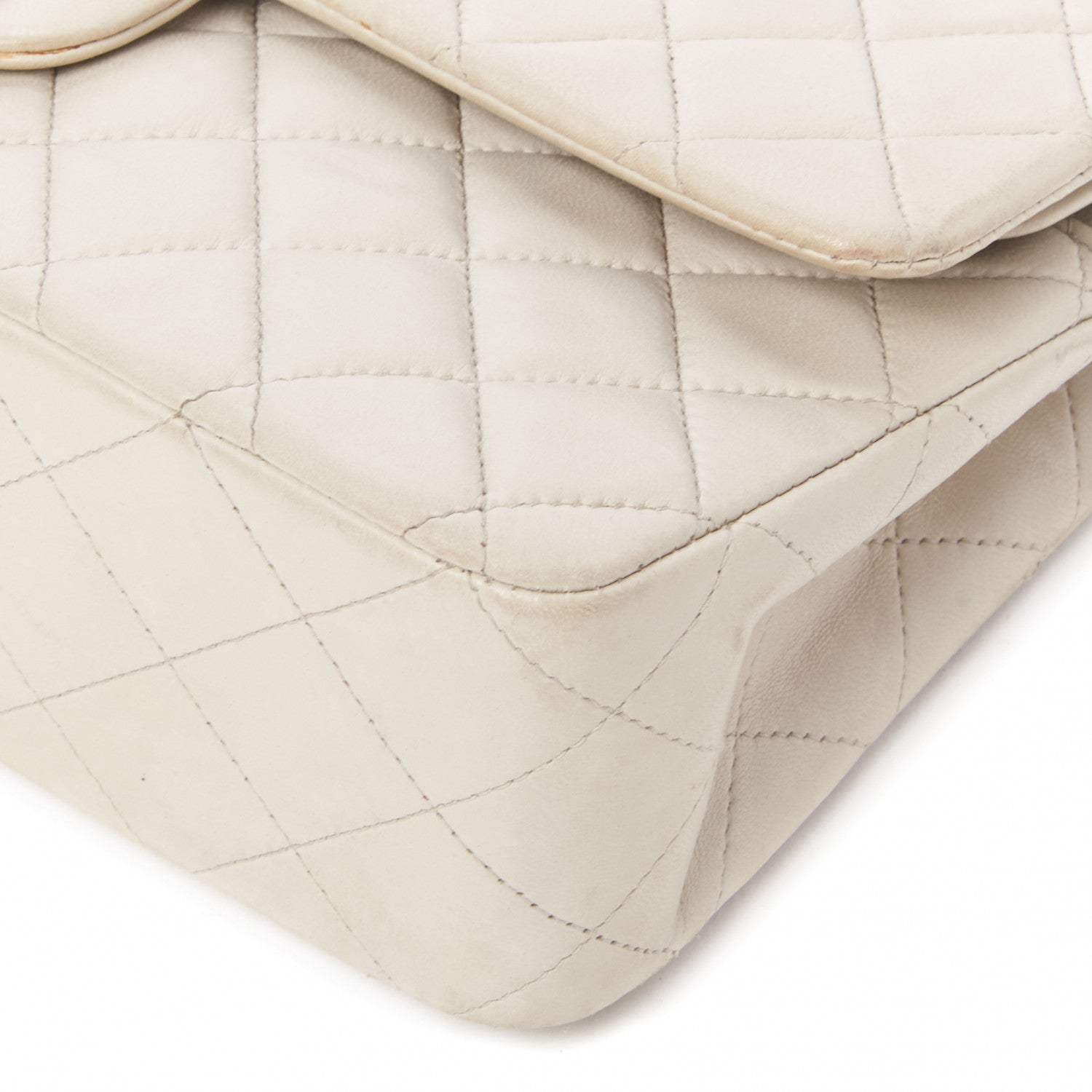 Chanel Lambskin Quilted Medium Double Flap Grey 4 of 9