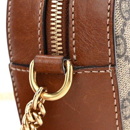 Gucci GG Supreme Monogram Cuoio Toscano Mini Chain Shoulder Bag Beige Ebony Cuir 13 of 16