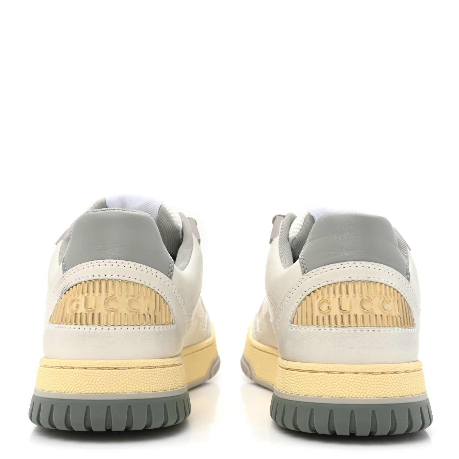 Gucci Calfskin Distressed Effect Womens Sneakers 37 Off White 4 of 9