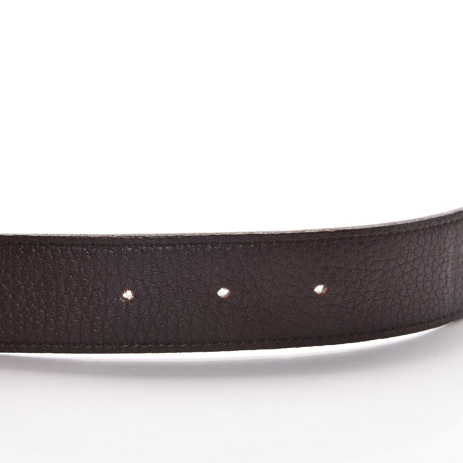Hermes Box Togo 32mm H Belt 80 Black Chocolate 5 of 8