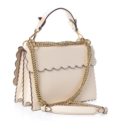 Fendi Vitello Liberty Scalloped Studded Kan I Shoulder Bag Camelia 3 of 10