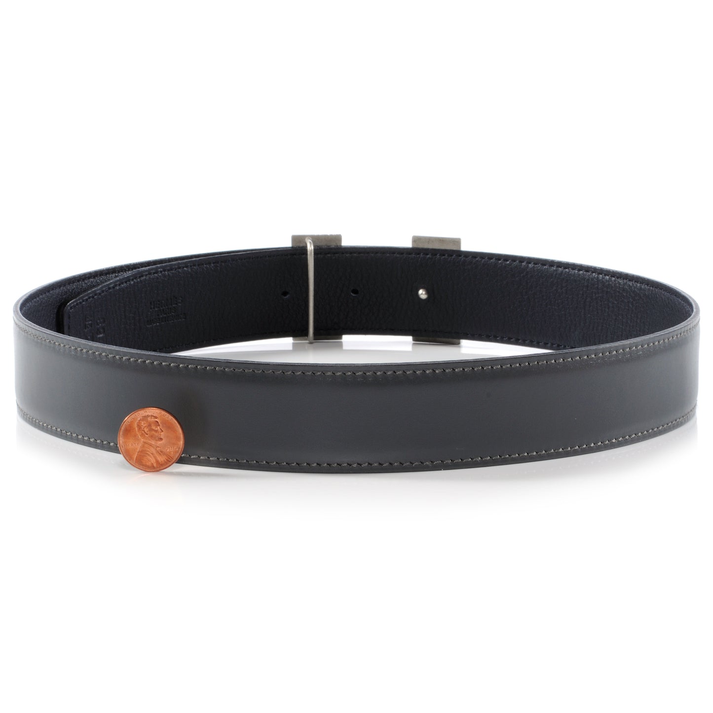 Box Togo Reversible Constance 32mm H Belt 68 Ardoise Noir