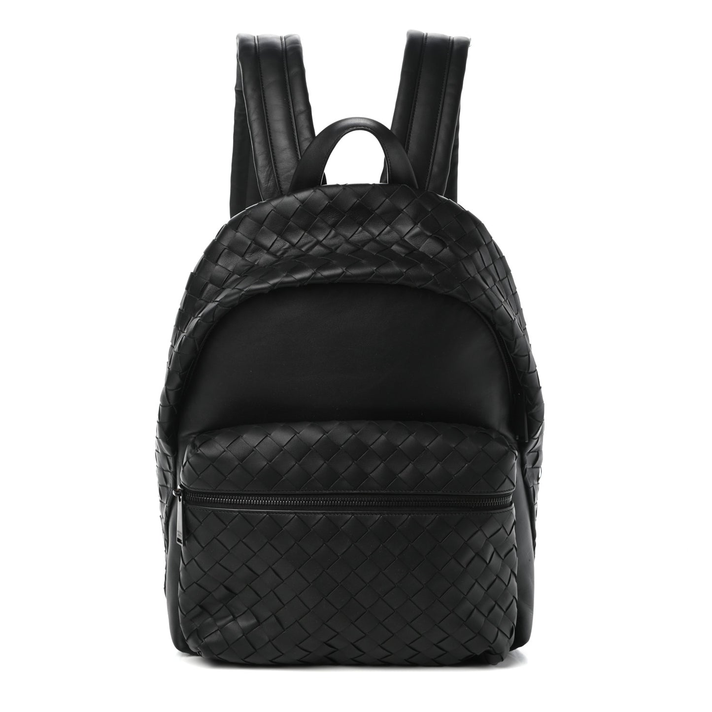 Smooth Calfskin Intrecciato Backpack Black