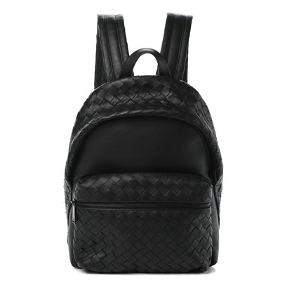 Bottega Veneta Smooth Calfskin Intrecciato Backpack Black 1 of 17