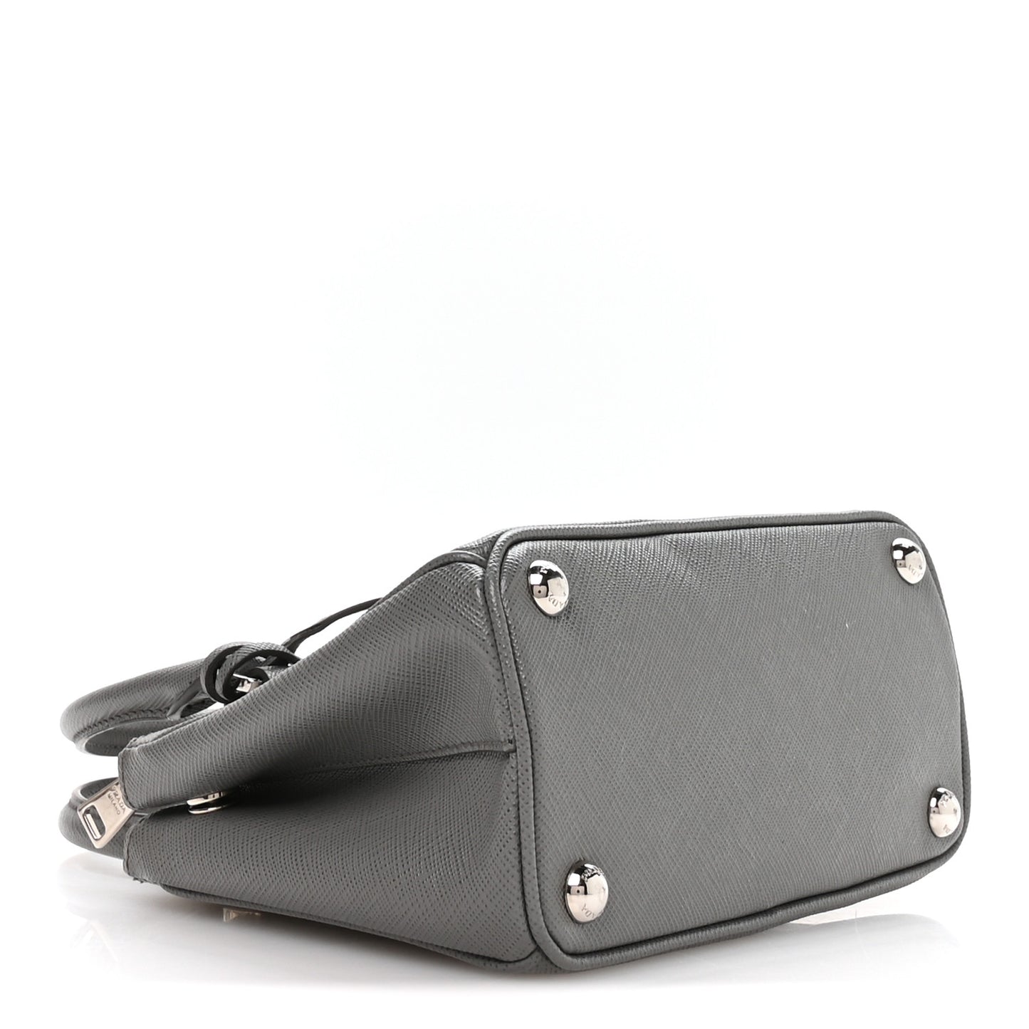 Saffiano Micro Galleria Double Zip Tote Marmo
