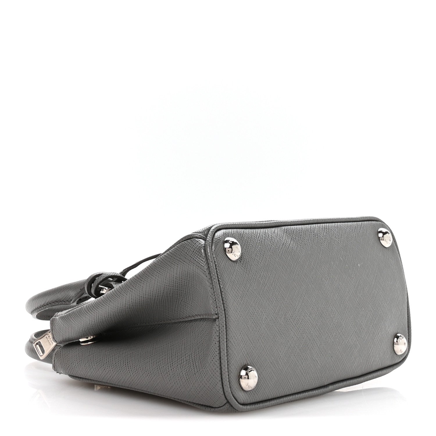 Prada Saffiano Micro Galleria Double Zip Tote Marmo 4 of 10