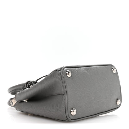 Prada Saffiano Micro Galleria Double Zip Tote Marmo 4 of 10