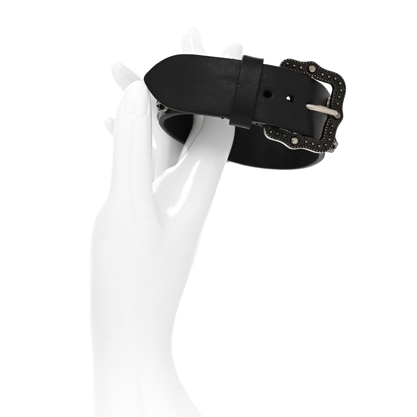 Calfskin Feline Heads Bracelet Black
