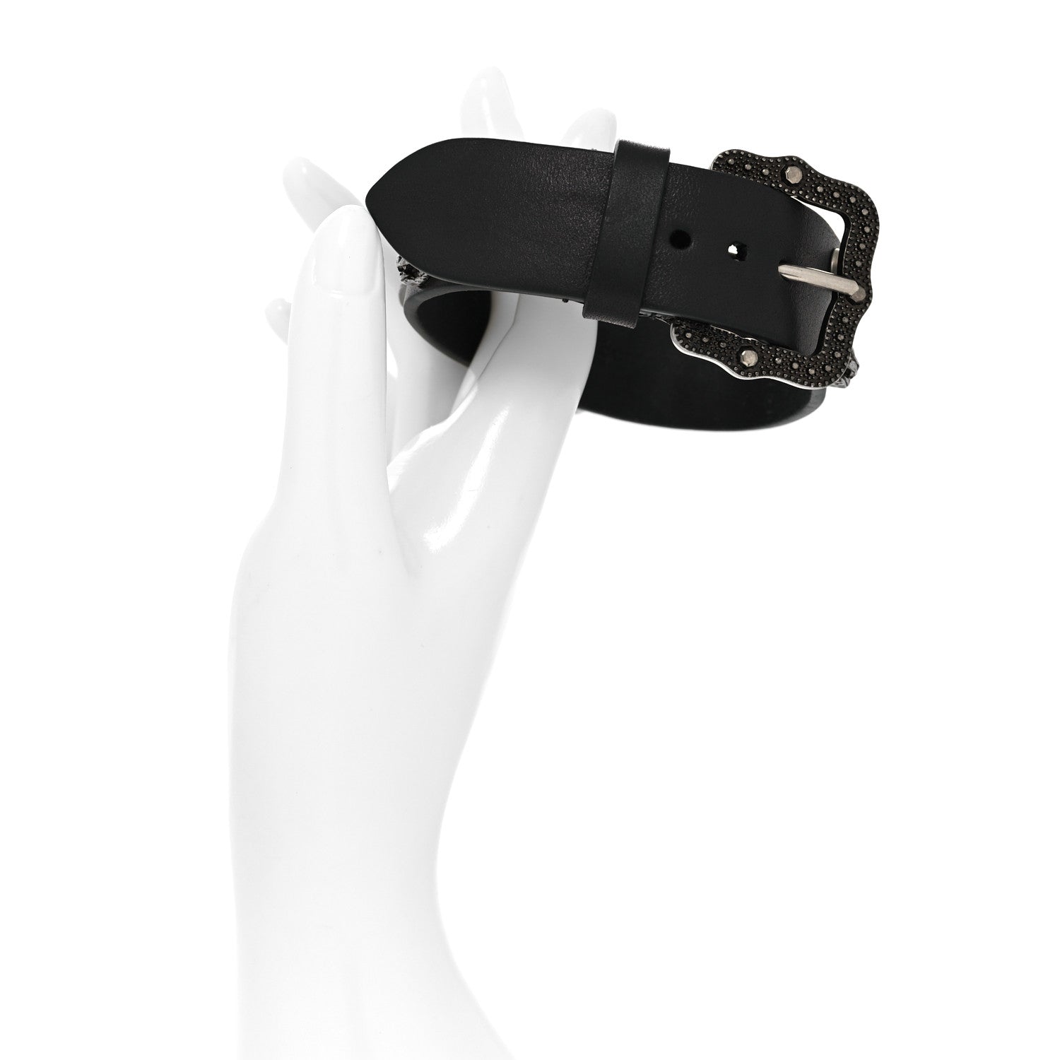 Gucci Calfskin Feline Heads Bracelet Black 2 of 4