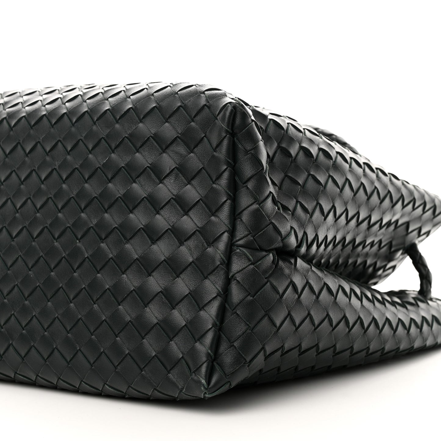 Nappa Intrecciato Large Andiamo Shoulder Bag Emerald Green