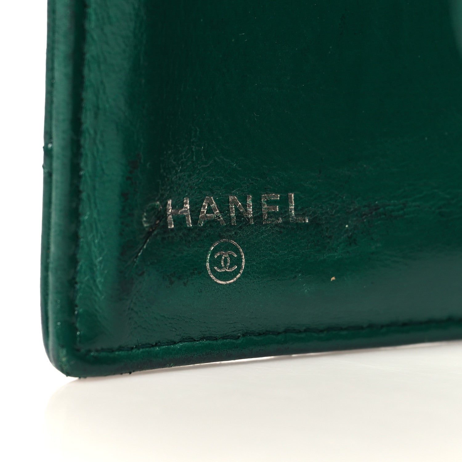 Chanel Lambskin Quilted Compact Flap Wallet Green 6 of 10