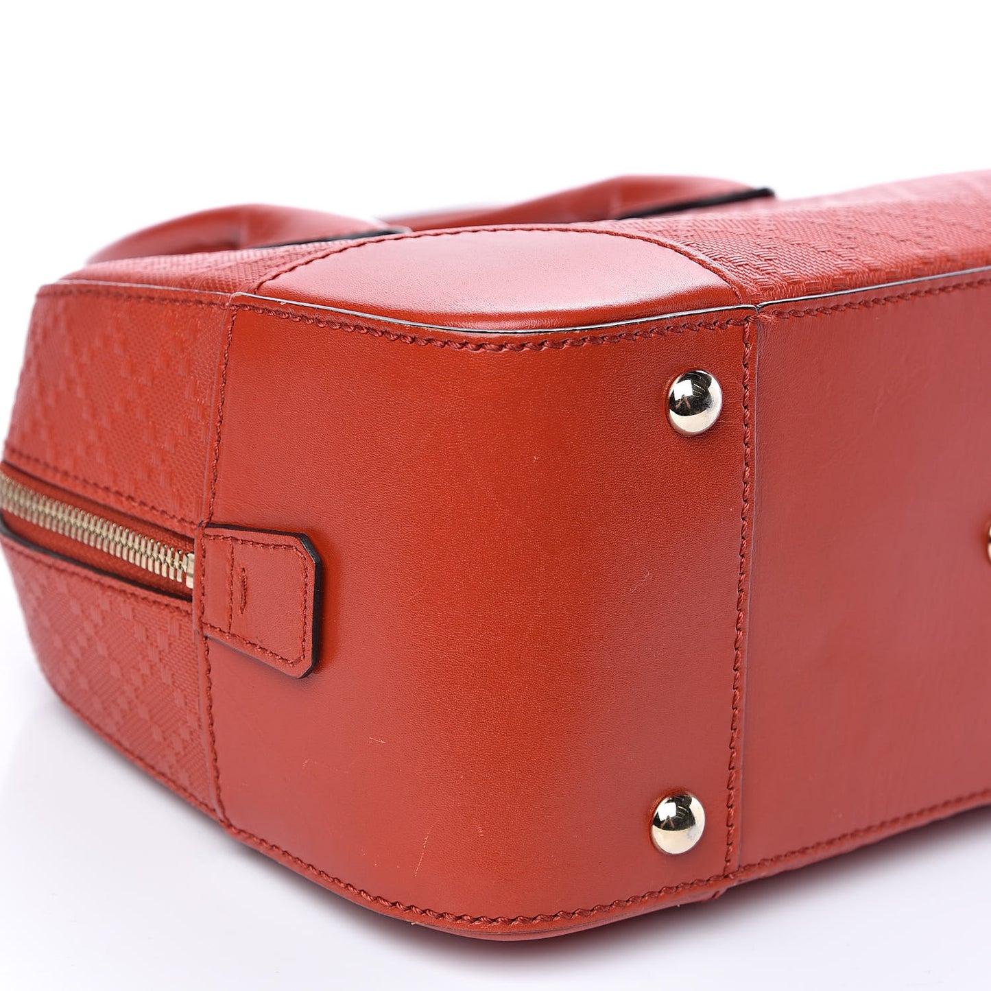 Calfskin Diamante Small Top Handle Bag Orange