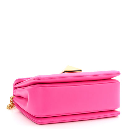 Valentino Garavani Nappa One Stud Chain Clutch Pink PP 4 of 10