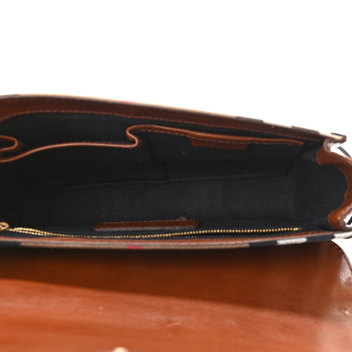 House Check Bridle Calfskin Small Abbott Crossbody Bag Tan